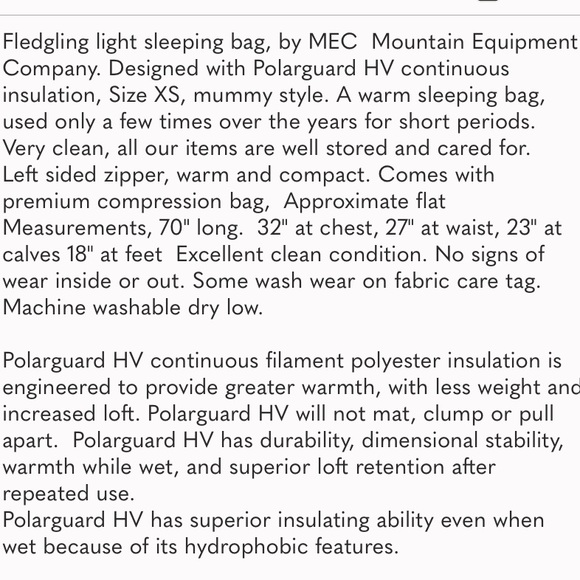 Mountain Equipment Company Fledgling light mummy style sleeping bag, HV,… - Picture 12 of 12